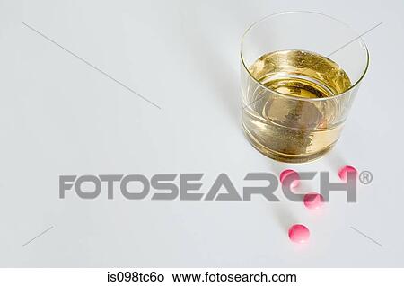Whiskey and tablets View Large Photo Image Picture - Whiskey and tablets. Fotosearch