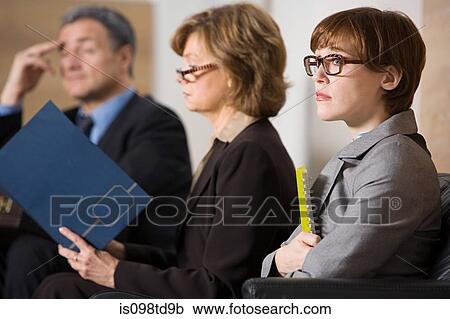 Business people waiting for job interview View Large Photo Image Stock Image - Business people waiting for job interview. Fotosearch