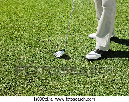 Man playing golf on golf course View Large Photo Image Stock Image - Man playing golf on golf course. Fotosearch