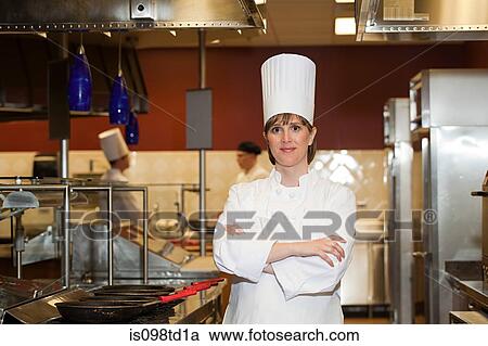 Chefs in commercial kitchen, portrait View Large Photo Image Stock Image - Chefs in commercial kitchen, portrait. Fotosearch