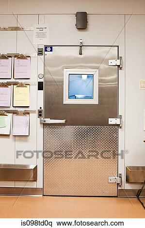 Stock Photography - Walk in freezer, commercial kitchen. Fotosearch