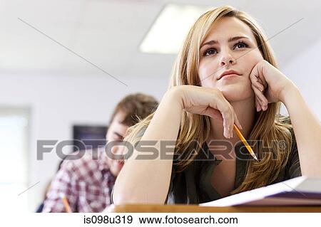 Stock Photo - Studious female high school student. Fotosearch