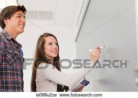High school students using white board View Large Photo Image Stock Image - High school students using white board. Fotosearch