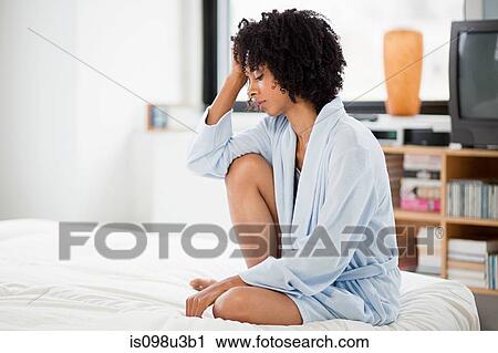 Woman looking depressed View Large Photo Image Stock Image - Woman looking depressed. Fotosearch