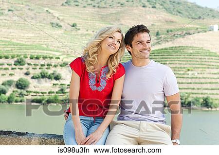 Picture - Couple by douro river. Fotosearch