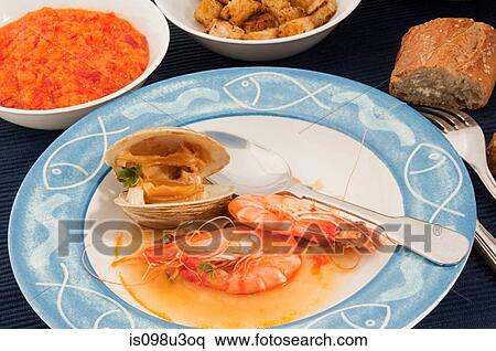 Bouillabaisse seafood stew View Large Photo Image Stock Photography - Bouillabaisse seafood stew. Fotosearch