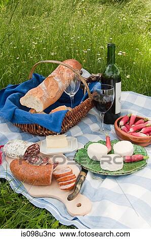Stock Image - French picnic. Fotosearch