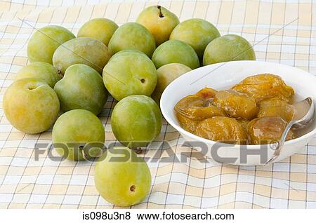 Plums and plum compote View Large Photo Image Stock Photo - Plums and plum compote. Fotosearch