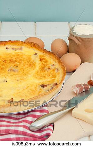 Quiche lorraine View Large Photo Image Stock Photograph - Quiche lorraine. Fotosearch