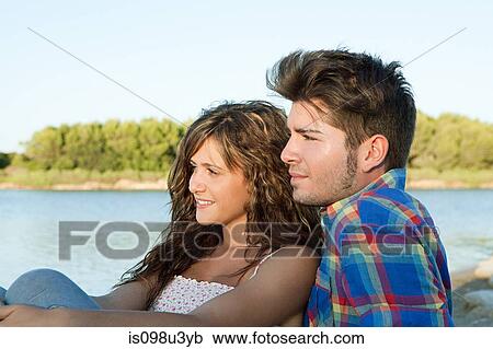 Stock Image - Affectionate young couple. Fotosearch