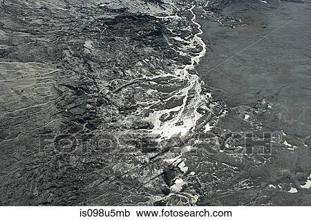 Iceland, glacial branching riverbed View Large Photo Image Stock Image - Iceland, glacial branching riverbed. Fotosearch