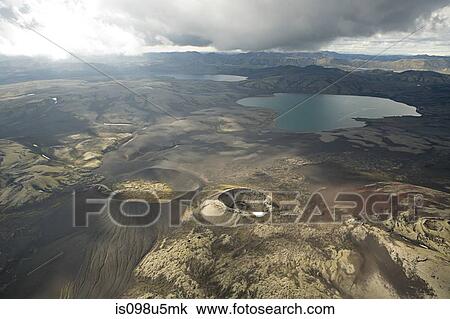 Stock Image - Iceland, lakagigar volcanic fissure. Fotosearch