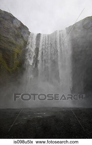 Stock Photo - Iceland, skogafoss waterfall. Fotosearch