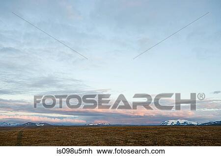 Iceland, sunset over volcanic mountains View Large Photo Image Stock Image - Iceland, sunset over volcanic mountains. Fotosearch