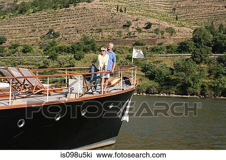 Senior couple on holiday on boat View Large Photo Image Stock Image - Senior couple on holiday on boat. Fotosearch