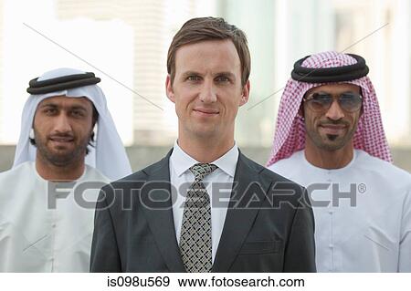 Stock Photo - Western and middle eastern businessmen. Fotosearch