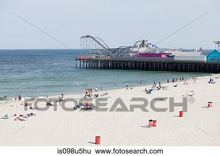 Stock Photograph - Beach at seaside heights, new jersey. Fotosearch