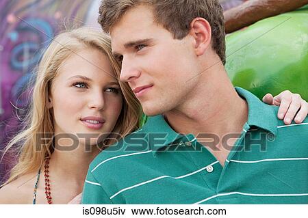 Teenage couple View Large Photo Image Stock Photo - Teenage couple. Fotosearch