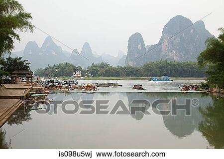 China, guangxi province, xingping and karst landscape View Large Photo Image Stock Image - China, guangxi province, xingping and karst landscape. Fotosearch