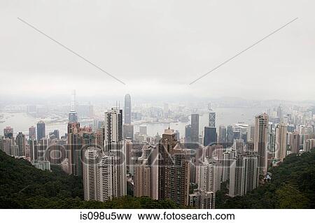 Stock Photo - Hong kong, hong kong island, skyscrapers of central district. Fotosearch