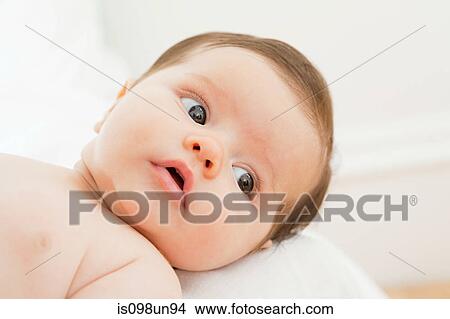 Picture - Portrait of a baby girl. Fotosearch