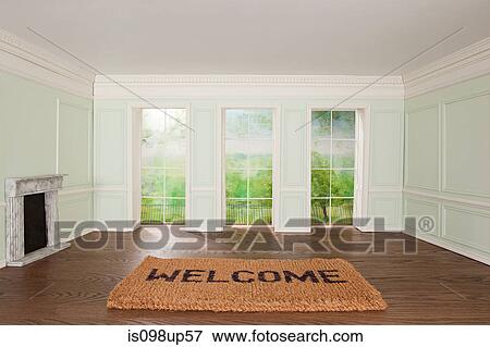 Big welcome mat in tiny room View Large Photo Image Stock Photo - Big welcome mat in tiny room. Fotosearch