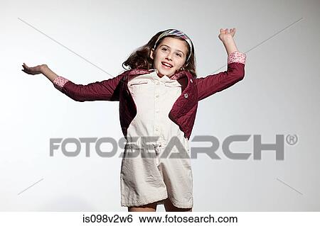 Stock Photograph - Girl dancing. Fotosearch