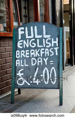 Full English breakfast sign View Large Photo Image Stock Photography - Full English breakfast sign. Fotosearch