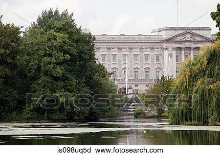 Lake at St James's Park and Buckingham Palace, London View Large Photo Image Stock Image - Lake at St James's Park and Buckingham Palace, London. Fotosearch