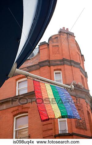 Rainbow flag, Soho, London View Large Photo Image Stock Photo - Rainbow flag, Soho, London. Fotosearch