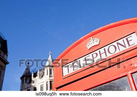 Red telephone box, London View Large Photo Image Stock Image - Red telephone box, London. Fotosearch
