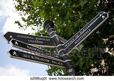 Stock Photograph - Signpost in London. Fotosearch