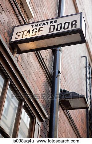 Stock Photograph - Stage door of West End theatre, London. Fotosearch