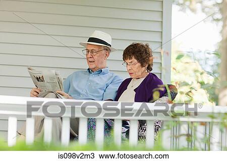 Senior couple reading View Large Photo Image Stock Image - Senior couple reading. Fotosearch