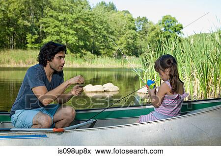 Father and daughter on rowboat with fishing rods View Large Photo Image Stock Photo - Father and daughter on rowboat with fishing rods. Fotosearch