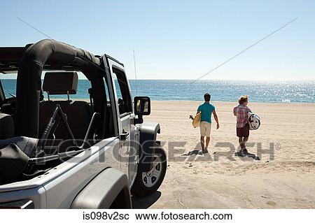 Surfers and SUV View Large Photo Image Stock Image - Surfers and SUV. Fotosearch