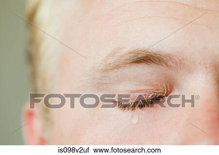 Stock Image - Man crying. Fotosearch