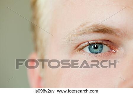 Man with blue eye View Large Photo Image Stock Photo - Man with blue eye. Fotosearch