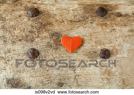 Origami heart View Large Photo Image Stock Image - Origami heart. Fotosearch