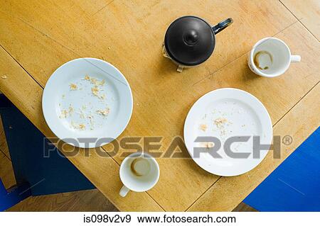 Stock Photo - Overhead view of breakfast table. Fotosearch