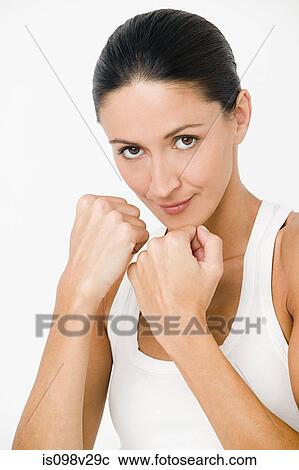Young woman boxing View Large Photo Image Stock Image - Young woman boxing. Fotosearch