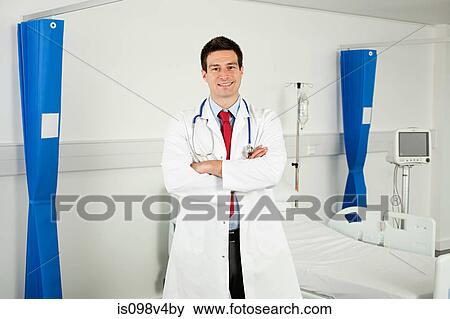 Portrait of male doctor View Large Photo Image Stock Photo - Portrait of male doctor. Fotosearch
