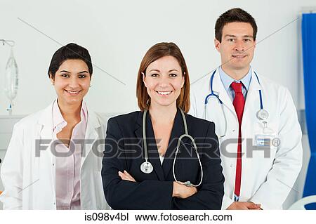 Portrait of three doctors View Large Photo Image Stock Image - Portrait of three doctors. Fotosearch