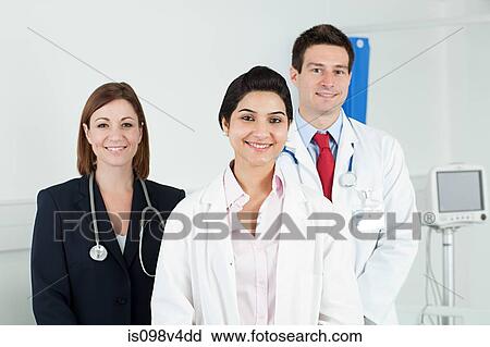 Portrait of three doctors View Large Photo Image Stock Image - Portrait of three doctors. Fotosearch
