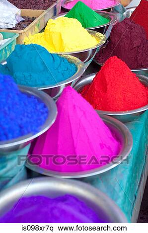 Colourful rangoli powders sold in the markets in Mysore, Karnataka View Large Photo Image Stock Photography - Colourful rangoli powders sold in the markets in Mysore, Karnataka. Fotosearch