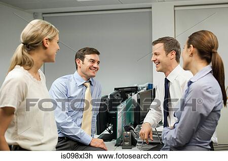 Businesspeople having duscussion View Large Photo Image Stock Image - Businesspeople having duscussion. Fotosearch