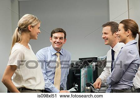 Businesspeople having duscussion View Large Photo Image Stock Image - Businesspeople having duscussion. Fotosearch