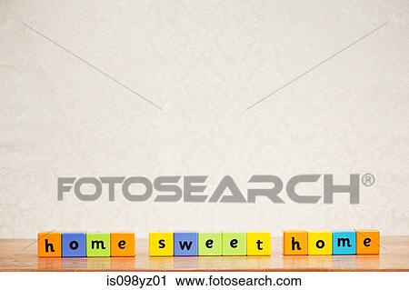 Alphabet blocks spelling home sweet home View Large Photo Image Stock Image - Alphabet blocks spelling home sweet home. Fotosearch
