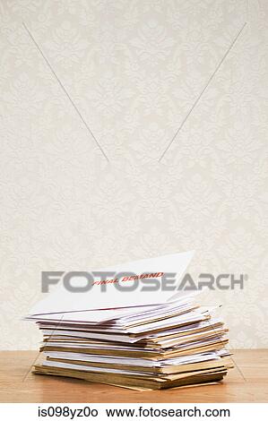 Pile of bills View Large Photo Image Picture - Pile of bills. Fotosearch