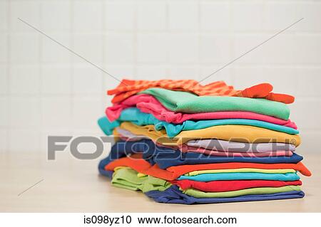 Pile of clean laundry View Large Photo Image Stock Image - Pile of clean laundry. Fotosearch